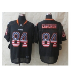 Nike Cleveland Browns 84 Jordan Cameron Black Elite USA Flag Fashion NFL Jersey