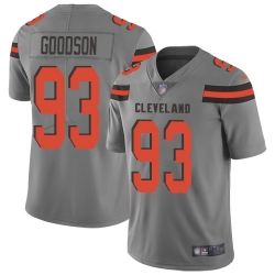 Nike Cleveland Browns 93 B J  Goodson Gray Men Stitched NFL Limited Inverted Legend Jersey