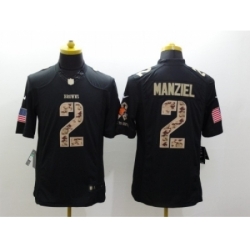 Nike cleveland browns 2 Johnny Manziel Black Limited Salute to Service NFL Jersey