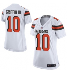 Nike Browns #10 Robert Griffin III White Womens Stitched NFL New Elite