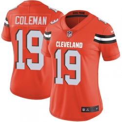 Nike Browns #19 Corey Coleman Orange Alternate Womens Stitched NFL Vapor Untouchable Limited Jersey