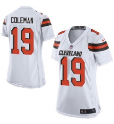 Nike Browns #19 Corey Coleman White Womens Stitched NFL New Elite Jersey