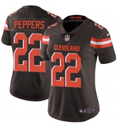 Nike Browns #22 Jabrill Peppers Brown Team Color Womens Stitched NFL Vapor Untouchable Limited Jersey