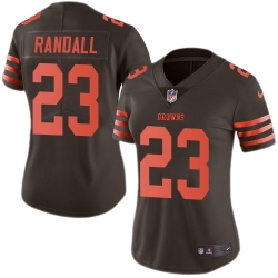 Nike Browns #23 Damarious Randall Brown Womens Stitched NFL Limited Rush Jersey