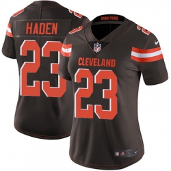 Nike Browns #23 Joe Haden Brown Team Color Womens Stitched NFL Vapor Untouchable Limited Jersey
