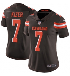 Nike Browns #7 DeShone Kizer Brown Team Color Womens Stitched NFL Vapor Untouchable Limited Jersey
