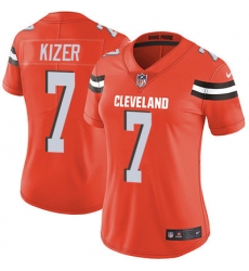 Nike Browns #7 DeShone Kizer Orange Alternate Womens Stitched NFL Vapor Untouchable Limited Jersey