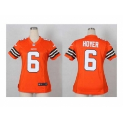 Nike Women Jerseys Cleveland Browns #6 Hoyer orange