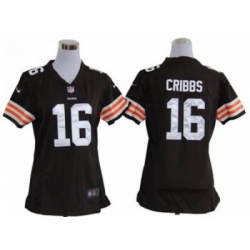 Nike Women NFL Cleveland Browns #16 Joshua Cribbs Brown Jerseys