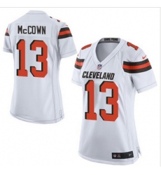 Women Nike Browns #13 Josh McCown White Stitched NFL New Elite Jersey