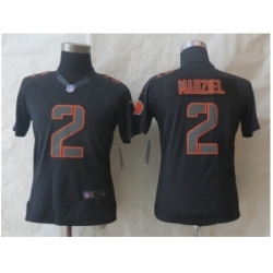 Women Nike Cleveland Browns #2 Manziel Black Jerseys(Impact Limited)