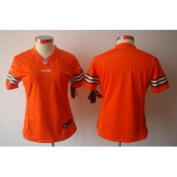 Women Nike NFL Cleveland Browns Blank Orange Color[NIKE LIMITED Jersey]