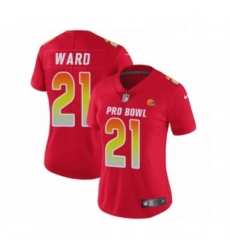 Womens Nike Cleveland Browns 21 Denzel Ward Limited Red AFC 2019 Pro Bowl NFL Jersey