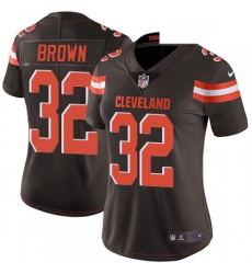 Womens Nike Cleveland Browns 32 Jim Brown Brown Team Color Vapor Untouchable Limited Player NFL Jersey