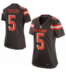 Womens Nike Cleveland Browns 5 Tyrod Taylor Game Brown Team Color NFL Jersey