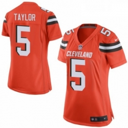 Womens Nike Cleveland Browns 5 Tyrod Taylor Game Orange Alternate NFL Jersey