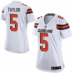 Womens Nike Cleveland Browns 5 Tyrod Taylor Game White NFL Jersey