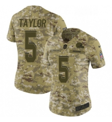 Womens Nike Cleveland Browns 5 Tyrod Taylor Limited Camo 2018 Salute to Service NFL Jersey