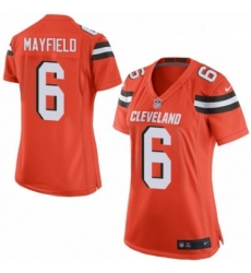Womens Nike Cleveland Browns 6 Baker Mayfield Game Orange Alternate NFL Jersey