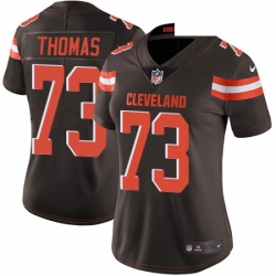 Womens Nike Cleveland Browns 73 Joe Thomas Brown Team Color Vapor Untouchable Limited Player NFL Jersey