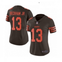Womens Odell Beckham Jr Limited Brown Nike Jersey NFL Cleveland Browns 13 Rush Vapor Untouchable