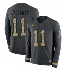 Browns 11 Antonio Callaway Anthracite Salute to Service Youth Stitched Football Limited Therma Long
