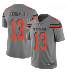 Browns #13 Odell Beckham Jr Gray Youth Stitched Football Limited Inverted Legend Jersey