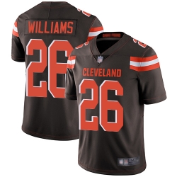 Browns 26 Greedy Williams Brown Team Color Youth Stitched Football Vapor Untouchable Limited Jersey