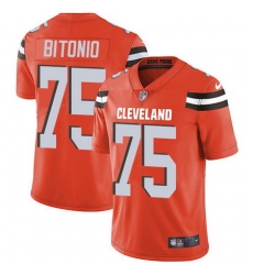Browns 75 Joel Bitonio Orange Alternate Youth Stitched Football Vapor Untouchable Limited Jersey