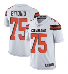 Browns 75 Joel Bitonio White Youth Stitched Football Vapor Untouchable Limited Jersey