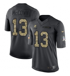 Nike Browns #13 Josh McCown Black Youth Stitched NFL Limited 2016 Salute to Service Jersey