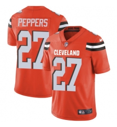 Nike Browns #27 Jabrill Peppers Orange Alternate Youth Stitched NFL Vapor Untouchable Limited Jersey