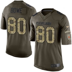 Nike Browns #80 Dwayne Bowe Green Youth Stitched NFL Limited Salute to Service Jersey