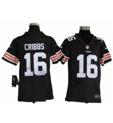 Nike Youth NFL Cleveland Browns #16 Joshua Cribbs Brown Jerseys