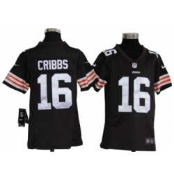 Nike Youth NFL Cleveland Browns #16 Joshua Cribbs Brown Jerseys