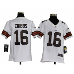 Nike Youth NFL Cleveland Browns #16 Joshua Cribbs white Jerseys