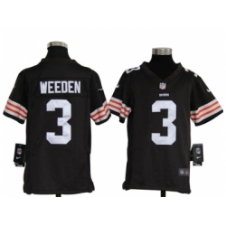 Nike Youth NFL Cleveland Browns #3 Brandon Weeden Brown Jerseys