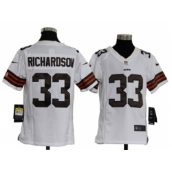 Nike Youth NFL Cleveland Browns #33 Trent Richardson White Jerseys
