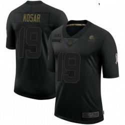 Youth Cleveland Browns 19 Bernie Kosar Black 2020 Salute To Service Limited Jersey