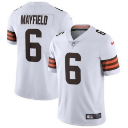 Youth Cleveland Browns 6 Baker Mayfield White Vapor Untouchable Limited Stitched Jersey 