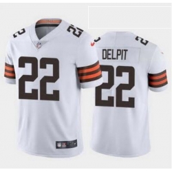 Youth Grant Delpit Cleveland Browns 22 white vapor limited jersey