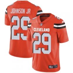Youth Nike Browns #29 Duke Johnson Jr Orange Alternate Stitched NFL Vapor Untouchable Limited Jersey