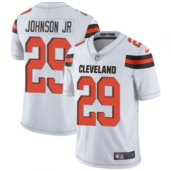 Youth Nike Browns #29 Duke Johnson Jr White Stitched NFL Vapor Untouchable Limited Jersey