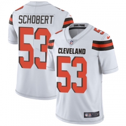 Youth Nike Browns #53 Joe Schobert White Stitched NFL Vapor Untouchable Limited Jersey