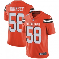 Youth Nike Browns #58 Christian Kirksey Orange Alternate Stitched NFL Vapor Untouchable Limited Jersey