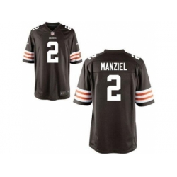 Youth Nike Cleveland Browns #2 Johnny Manziel Brown NFL Jerseys