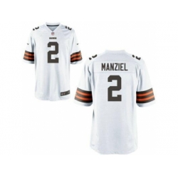 Youth Nike Cleveland Browns #2 Johnny Manziel White NFL Jerseys