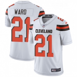 Youth Nike Cleveland Browns 21 Denzel Ward White Vapor Untouchable Limited Player NFL Jersey
