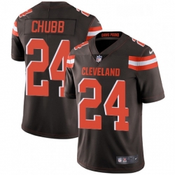 Youth Nike Cleveland Browns 24 Nick Chubb Brown Team Color Vapor Untouchable Limited Player NFL Jersey