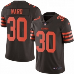 Youth Nike Cleveland Browns 30 Denzel Ward Limited Brown Rush Vapor Untouchable NFL Jersey